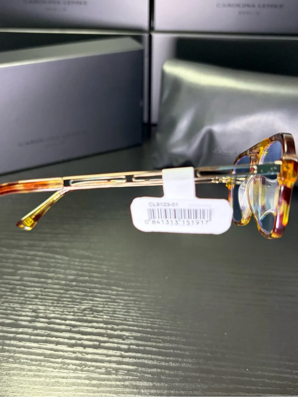 Carolina Lemke Tortoiseshell Blue-Tint Women's Sunglasses